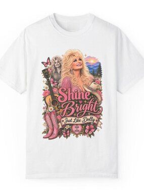 Dolly Parton Tribute Shirt, Shine Bright Just Like Dolly,Tee